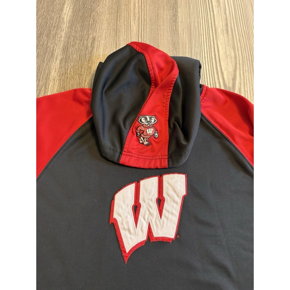 Men’s Wisconsin Badgers Columbia Hoodie L Embroidered Logo Performance - Picture 5 of 10